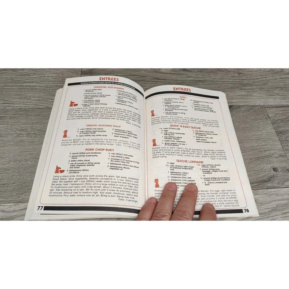 1985 Oster Kitchen Center Recipes/Instruction Owner's Manual Booklet Vintage